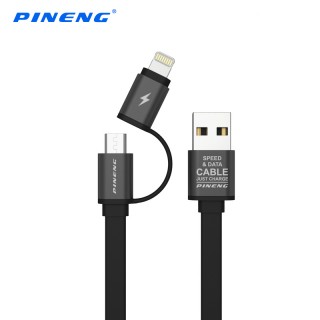 Cáp sạc dùng cho điện thoại chuẩn Lightning & Micro USB Pineng PN -304 (Đen)