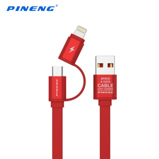 Cáp sạc dùng cho điện thoại chuẩn Lightning & Micro USB Pineng PN -304 (Đỏ)