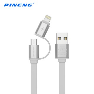 Cáp sạc dùng cho điện thoại chuẩn Lightning & Micro USB Pineng PN -304 (Trắng)