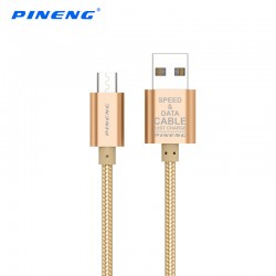 Cáp sạc dùng cho điện thoại Micro USB Pineng PN -306 - 1.5m (Vàng Gold)