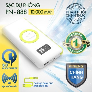 Pin dự phòng Sạc không dây Pineng PN-888 - Quick Charge 3.0 10000mAh