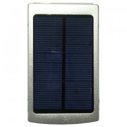 Power Bank 10000mAh - Pin sạc dự phòng năng lượng mặt trời (Bạc)